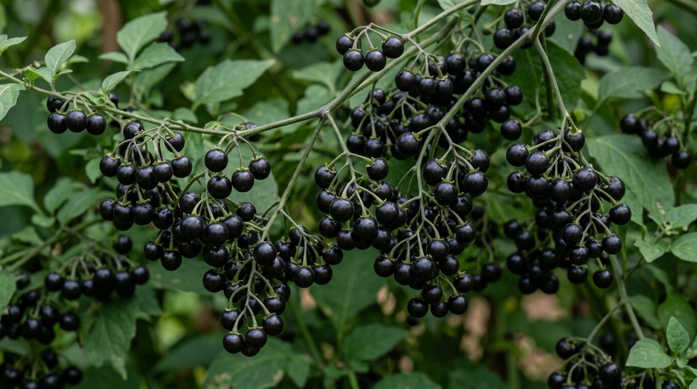 Dark_ripe_Makoi_fruits_मकोई के गहरे रंग के पके फल